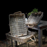 Willow Rectangle Serving Baskets Set of 3